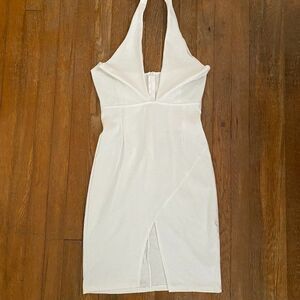 Peppermint Halter Fitted VNeck Women Dress Size L